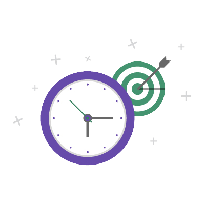 icon illustrating that work is delivered on time